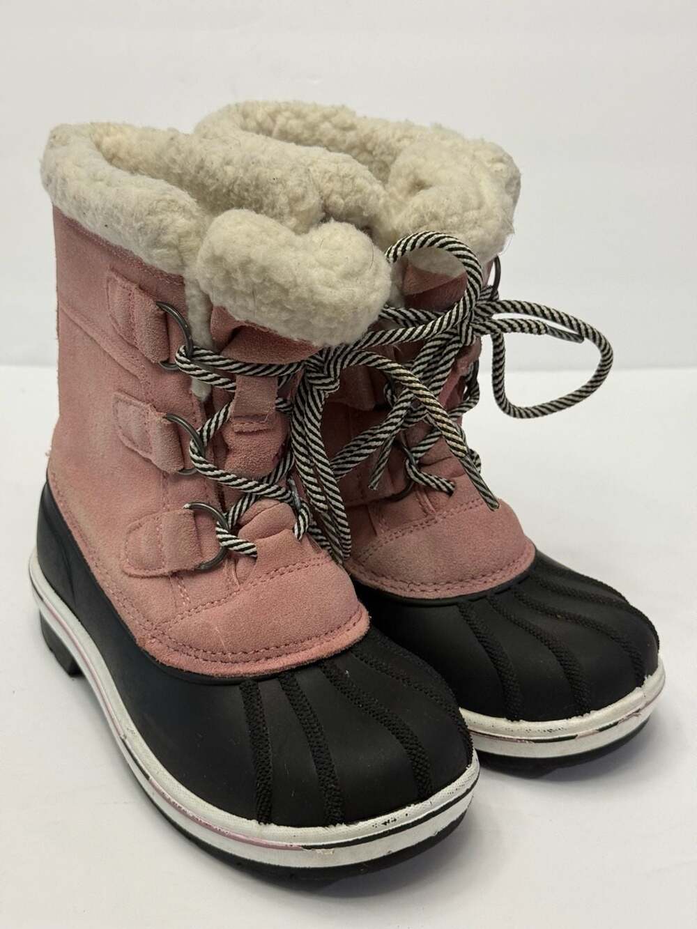 Cat & Jack Rolane Pink Winter Snow Boots Size 13